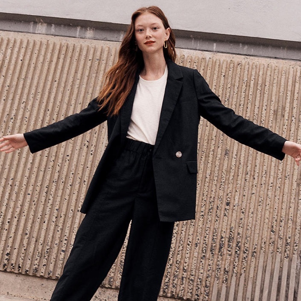 Madewell MD254 Caldwell Double-Breasted Blazer: Two Button Edition, XS